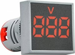 Квадратний цифровий вимірювач напруги ED16-22FVD 30-500В АС (червоний)