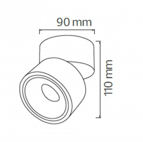 Светильник накладной LAYLA-15 15W 4200K белийый