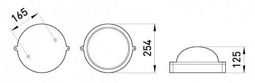 Светильник e.light.1301.1.100.27.black E27 метал/скло