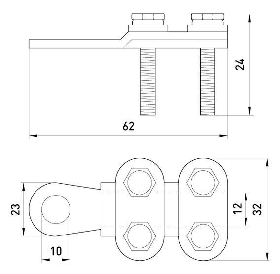 Наконечник кабельный e.end.stand.clamp.50.70 на винтах