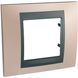 Рамка 1-я "Оникс медный", Графит MGU66.002.296 Unica Top Schneider, 8500, Медный оникс