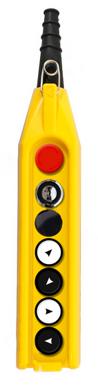 Пульт управления 7 кноп PV7E30B22AC20 (4 кноп та кнопка с ключом та авар стоп d=30mm) 1 скорость EMAS