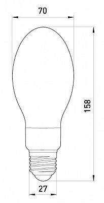 Лампа ртутная высокого давления e.lamp.hpl.e27.80, Е27, 80 Вт, 16901, l0460001