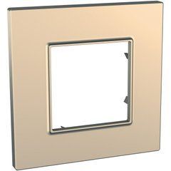 Рамка 1-постова "Мідна" MGU6.702.56 Unica Quadro Schneider, 219188465, Мідь