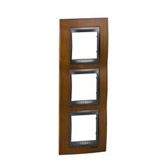 Рамка 3-постова вертикальна "Черешня" Графіт MGU66.006V.2M2 Unica Top Schneider, 8615, Черешня