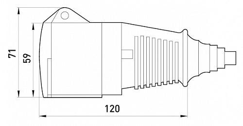 Силова розетка переносна 3Р+Z, 400В, 16А, IP44