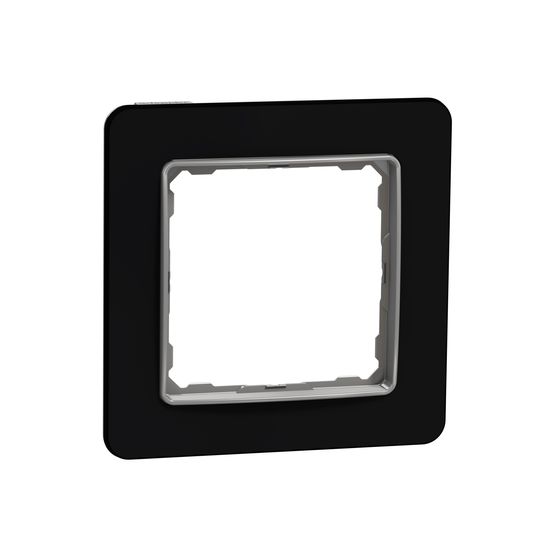 Рамка 1-постова Штучне чорне скло Sedna Elements Schneider Electric SDD361801