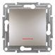 Переключатель 1-ый проходной с подсветкой Бронза EPH1500169 ASFORA plus Schneider Electric самозаж. контакты, 9938, Бронза
