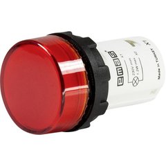 Моноблочна светосигнальная арматура MBSD220K светодиодная 220В красная (плоское стекло) EMAS