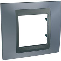 Рамка 1-постова "Металік" Графіт MGU66.002.297 Unica Top Schneider, 8501, Металік