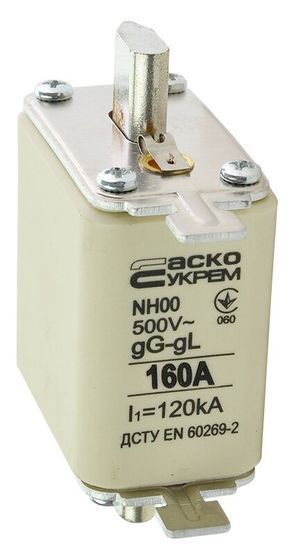 Предохранитель ножевой с плавкой вставкой NH00 160A gG АСКО