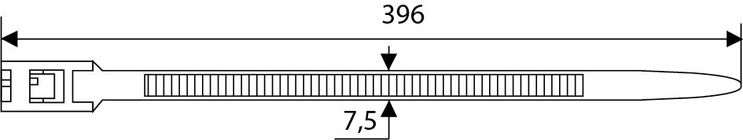 CHS-400RT (хомут багаторазовий) (100 шт.)