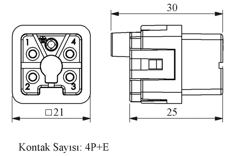 Розетка EB005CP00 без корпусу 5 виводів EMAS