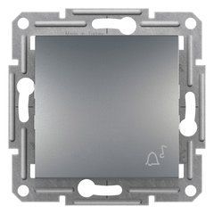 Кнопка "Звонок" Сталь EPH0800162 ASFORA plus Schneider Electric самозаж. контакты, 9925, Сталь