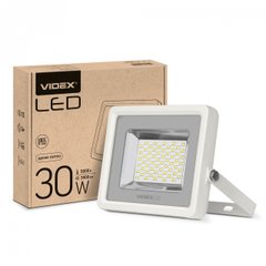 LED прожектор PREMIUM 30W 5000K білий (3 роки) VIDEX, 23576, VL-F305W, 5000
