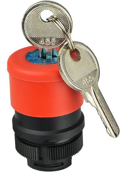 XB2-ES74 Аварійна кнопка з ключем (голова) d30mm АСКО