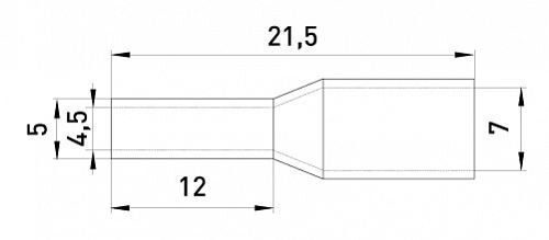 Ізольований наконечник втулковий e.terminal.stand.e10-12.black 10,0 кв.мм, чорний