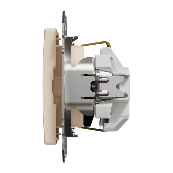 Розетка з заземленням та зі шторками Бежевий Sedna Design Schneider SDD112022, Бежевий