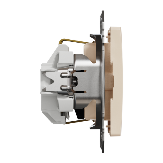 Розетка з заземленням та зі шторками Бежевий Sedna Design Schneider SDD112022, Бежевий