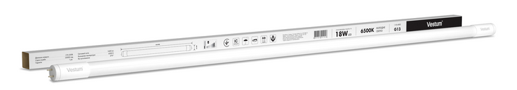 Світлодіодна лампа Vestum T8 1200мм 18W 1600Лм 6500K 175-250V G13 1-VS-4002, 1-VS-4002, 6500