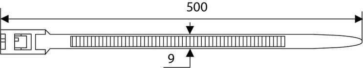 CHS-500RT (хомут багаторазовий) (100 шт.)