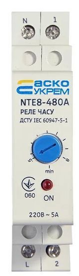 Реле задержки времени отключения (30...480 сек) NTE8-480A (STE8-480A)