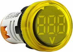 Круглий цифровий вимірювач напруги ED16-22VD 12-500В АС (жовтий)
