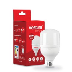 Світлодіодна високопотужна лампа Vestum T100 30W 6500K 220V E27 1-VS-1602, Білий, 1-VS-1602, 6500