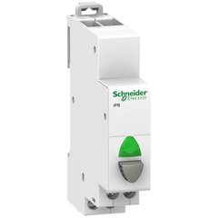 Кнопка управления iPB 1НО серая+зеленый индикатор Schneider Electric, 10313