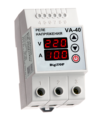 Реле напряжения с контролем тока VА-50А DigiTOP