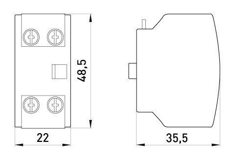 Додатковий контакт e.industrial.au.2.11, 1no+1nc