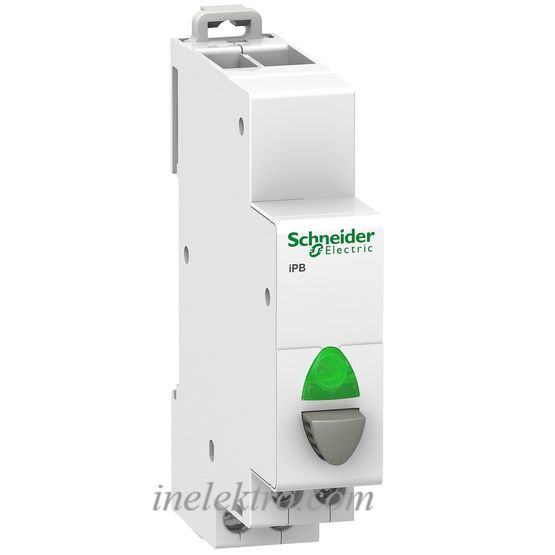 Кнопка керування iPB 1НО сіра+зелена індикатор Schneider Electric, 10313
