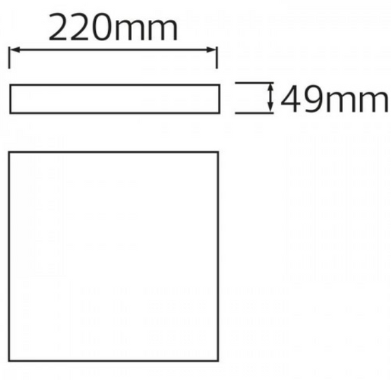 Светильник накладной квадратный "ANDREA-15" 15W IP 54 6400K белый 016-067-0015-010