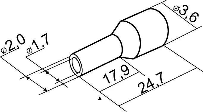 Наконечники трубчаті НТ 1,5-18 червоні (100 шт.)