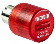 Блимаючий світлодіод 220В, червоний IKMF220K, EMAS