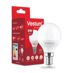Світлодіодна лампа Vestum G45 8W 4100K 220V E14 1-VS-1211, 4100