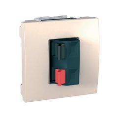 Аудио розетка 2-модульная Слоновая кость MGU3.486.25 UNICA Schneider, 8004, Слоновая кость
