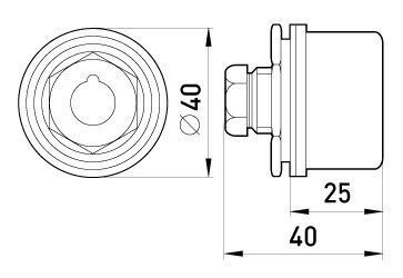 Гнездо силовое однополюсное стационарное, 50-95 кв.мм, max I=315A