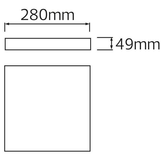 Світильник накладний квадратний "ANDREA/S-20" 20W IP 54 6400K білий 016-067-0020-010