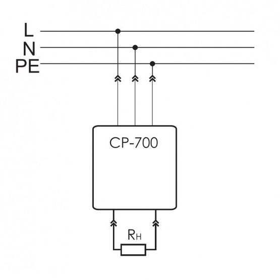 Реле напруги CP-700 150-300В 16А 1-фазне, одинарна розетка ФиФ