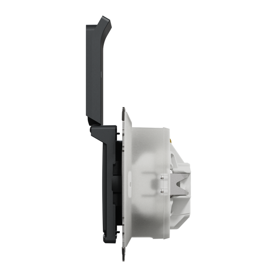 Розетка з заземленням, зі шторками, та з кришкою IP44 Чорний Sedna Design Schneider SDD214024, Чорний