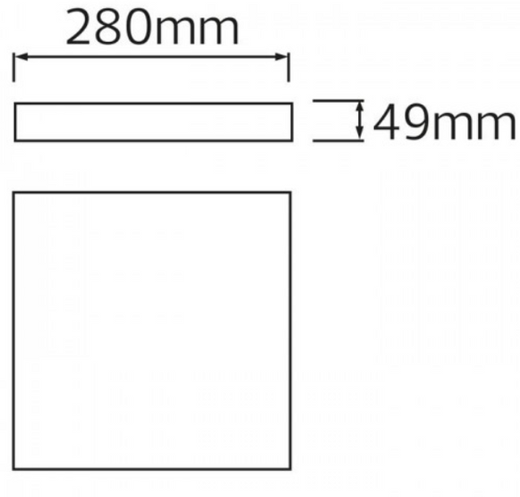 Светильник накладной квадратный "ANDREA/S-20" 20W IP 54 6400K белый 016-067-0020-010