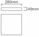 Светильник накладной квадратный "ANDREA/S-20" 20W IP 54 6400K белый 016-067-0020-010
