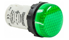Моноблочна светосигнальная арматура MBSP024Y светодиодная 24В зеленая (ячеистое стекло) EMAS