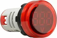 Круглий цифровий вимірювач напруги ED16-22VD 12-500В АС (червоний)