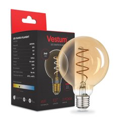 Филаментная лампа Vestum "винтаж" golden twist G95 Е27 4Вт 220V 2500К 1-VS-2503, 2500