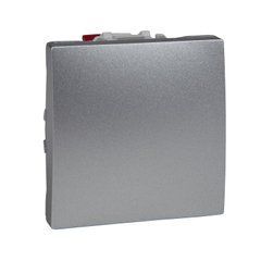 Переключатель 1-клавишный (сх.6) 2М 10А Алюминий MGU3.203.30 UNICA Schneider, 7805, Алюминий