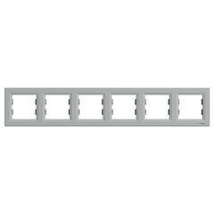 Рамка шестипостовая горизонтальная Алюминий EPH5800661 Asfora plus Schneider Electric, 10028, Алюминий