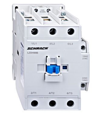 LZDH99B0--, Контактор CUBICO High, 3Р, 40kW, 100A, 1НЗ+1HO, 24V AC Schrack, 24V АС