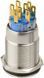 TYJ 19-272 12V красная кнопка метал. с подсв. 2NO+2NC